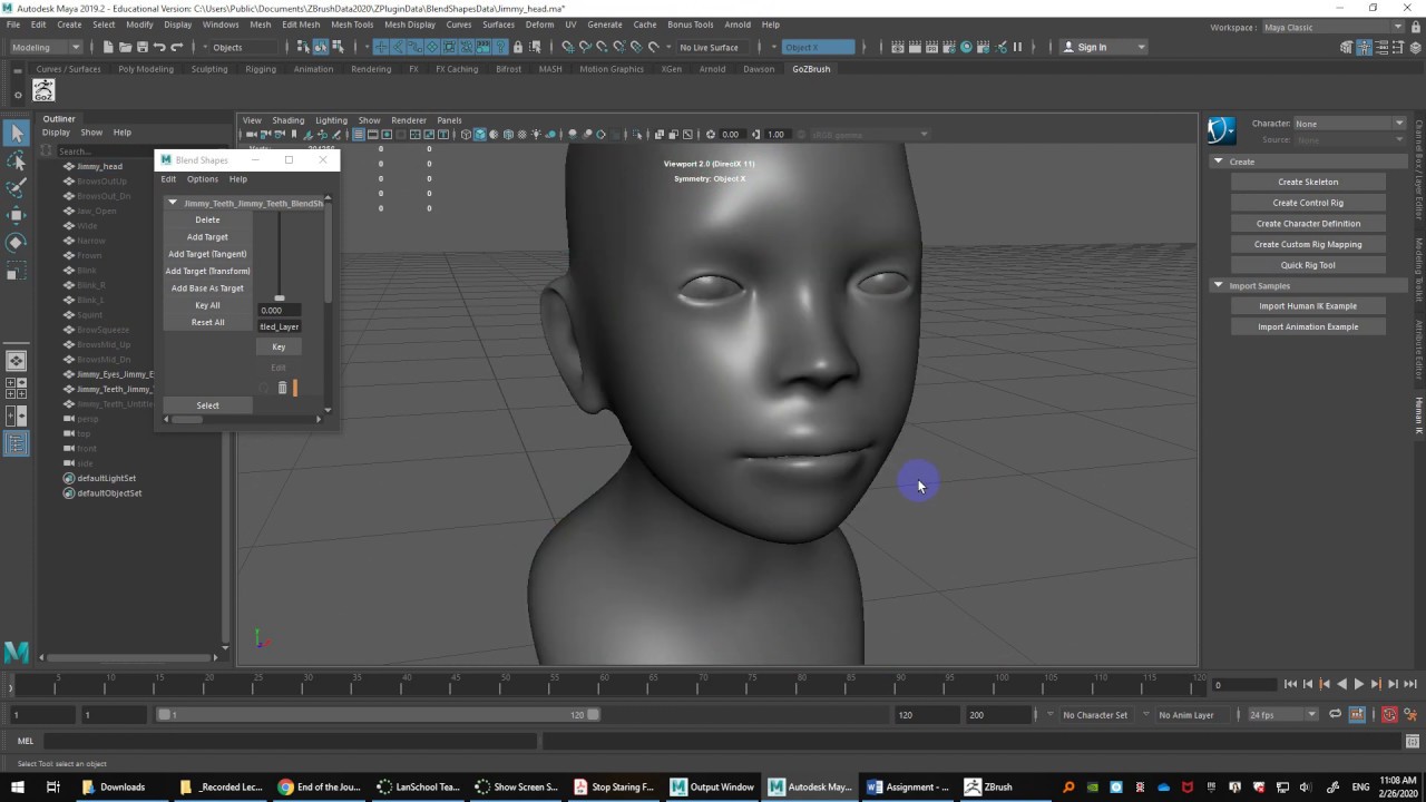 4. Exporting Blend Shapes from Zbrush To Maya YouTube