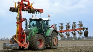 Ploughing and soil preparation in one pass with a Fendt 936 Vario with Kverneland 7 furrow LO 100