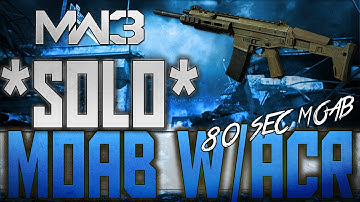 Modern Warfare 3: *SOLO* 80 seconds MOAB [RECORD FR PC]