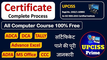 Free Computer Courses with Certificate Full Video Lectures + PDF Notes | ADCA, Tally, Excel Courses