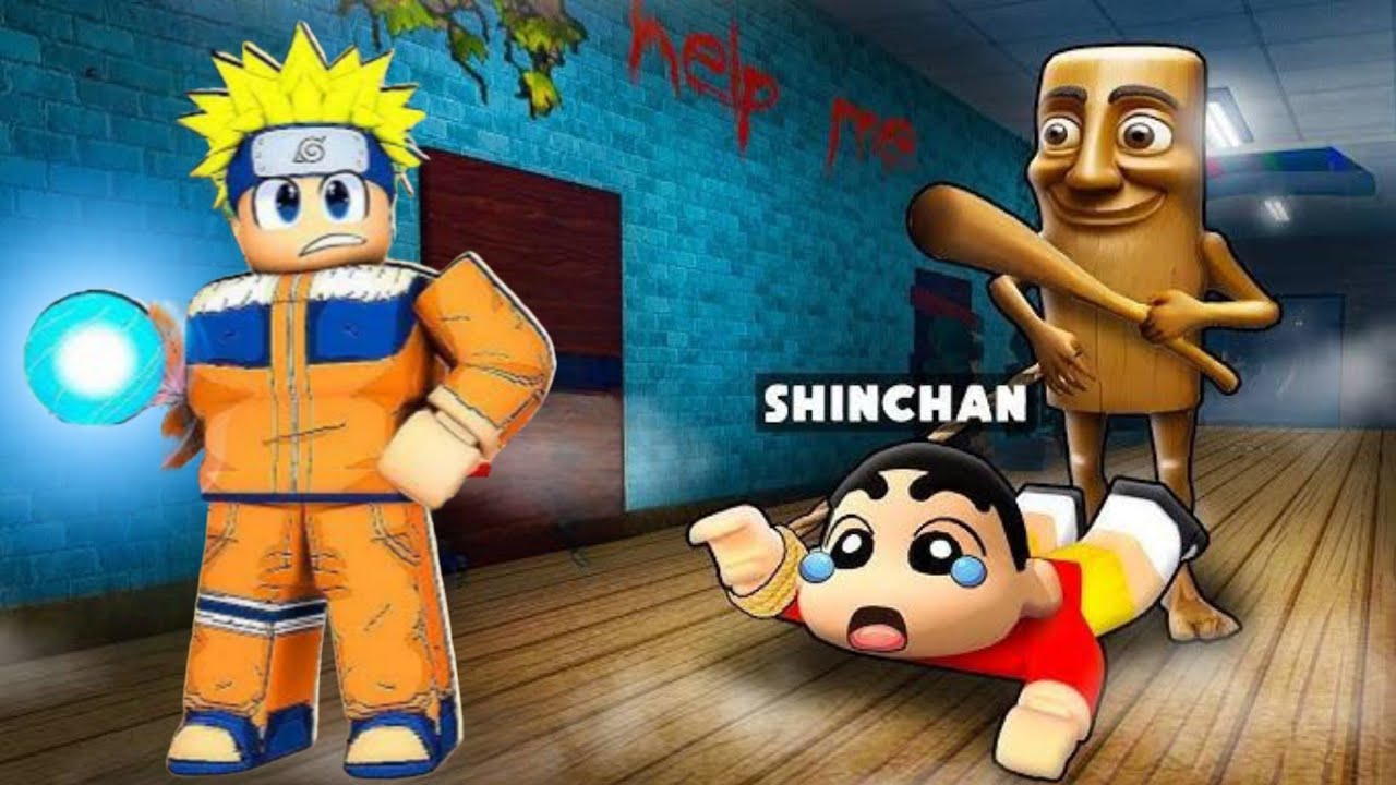 Naruto & Shinchan Escape In Tung Tung Tung  Sahur (Roblox)