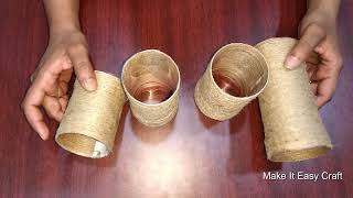 DIY Jute Craft | Jute Craft Ideas | Best Out Of Waste Craft | Make It Easy Craft