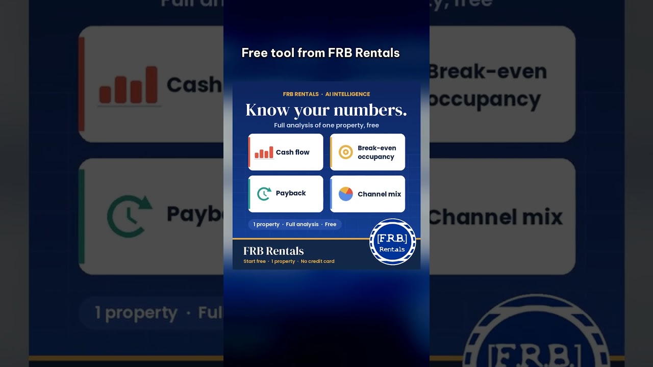 Know Your Numbers: Free Short-Term Rental Analysis Tool | FRB Rentals #Shorts