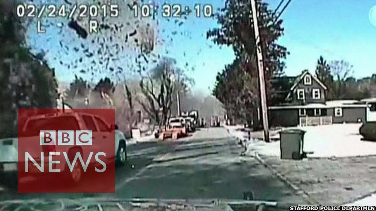 Gas explosion: Moment US house is destroyed - BBC News - YouTube
