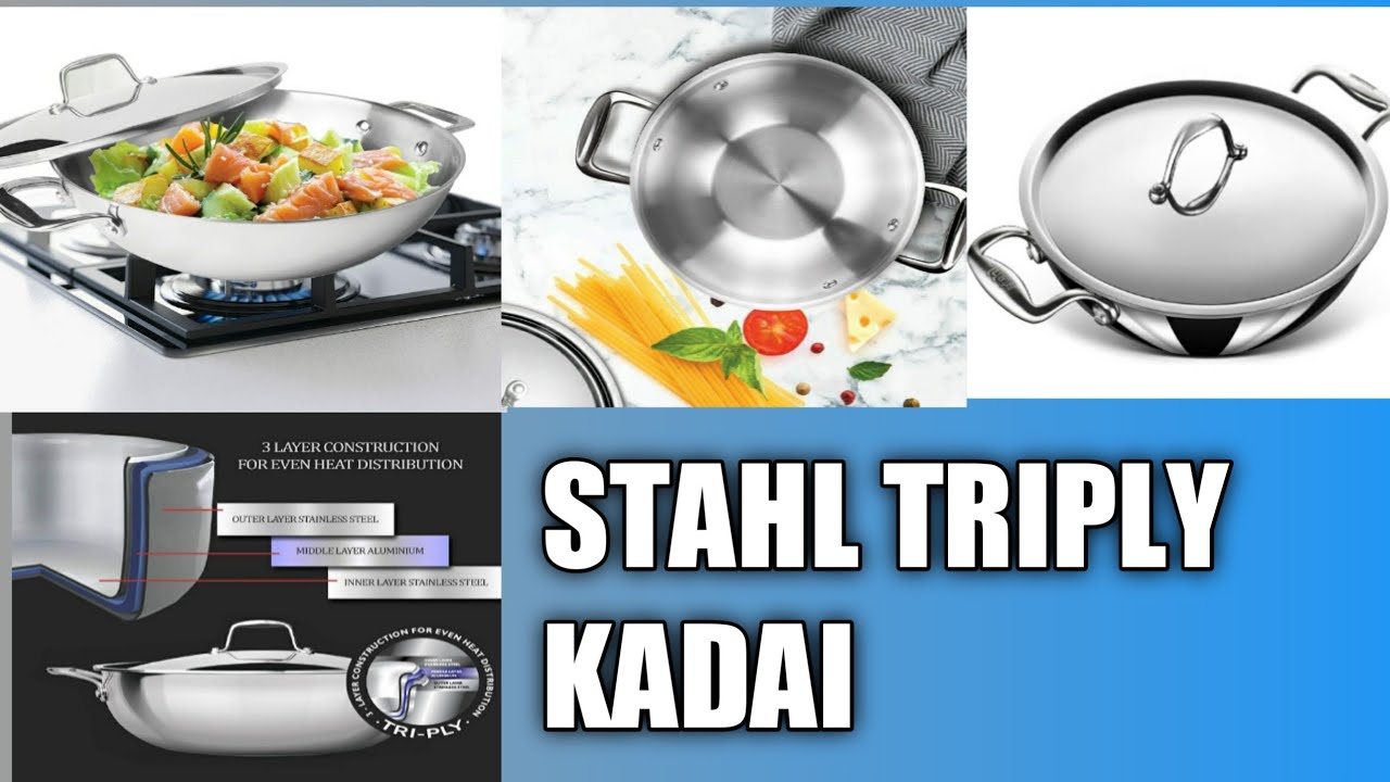 Stahl Stainless steel kadai🥘Kaun si kadai kharide vinod cookware review prestige hawkins
