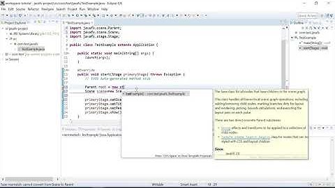 Create JavaFx Application using Eclipse