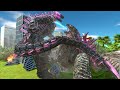 Evolved godzilla vs evolved mechagodzilla  animal revolt battle simulator