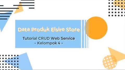 Tutorial CRUD Web Service dengan Bootstrap Menggunakan Netbeans
