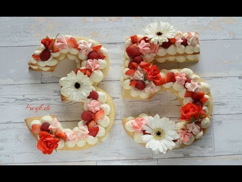 Birthday Cookie Cake In Number Shape Recipe