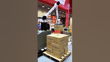 Fully automatic palletizing robot 😍👷🚧 can work continuously for 24 hours! #palletizer