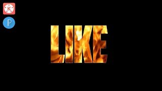 Fire text Effect in Kinemaster || How to Create fire text Overly