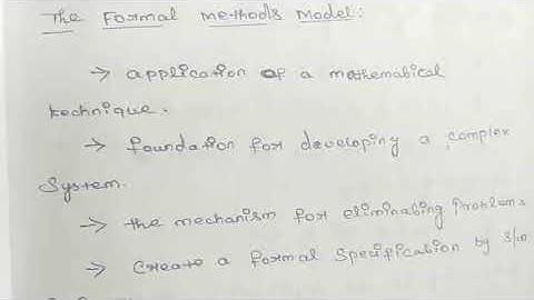 FORMAL METHODS MODEL