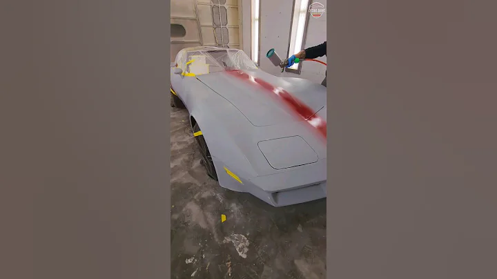 Painting Classic Corvette in 60 Seconds! 🚘💕 #ASMR #Satisfying #Corvette #PaintJob #DetailDane