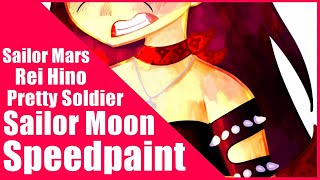 Sailor Mars - Rei Hino - Pretty Soldier Sailor Moon - Speedpaint