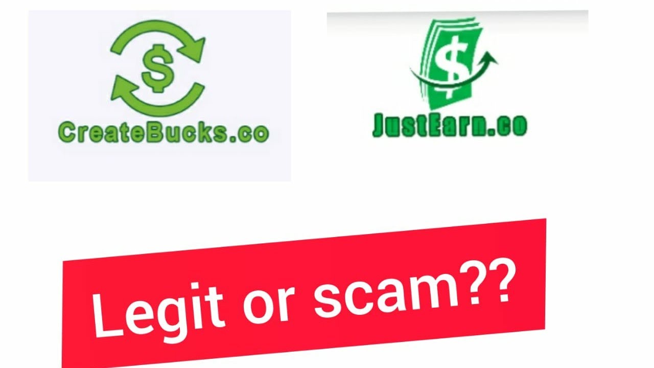 Createbucks.co / justearn.co legit or scam "proof" full review YouTube