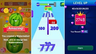 Numbers Run Merge Challenge vs X2 Blocks vs Block Blast (Fruits Evolution, OneLine, Classic) screenshot 1