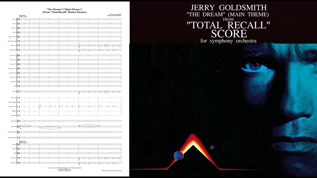 Jerry Goldsmith - "The Dream" (Main Theme) from "Total Recall" Motion Picture. Score.