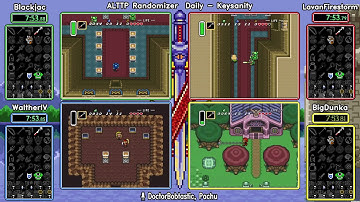 Blackjac vs LavanFirestorm vs WaltherIV vs BigDunka, Keysanity. ALTTP Randomizer Daily Race
