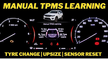 Manual TPMS Learning | Scorpio-N | XUV700| Reset TPMS Alert Light |Tyre Fill Assist.