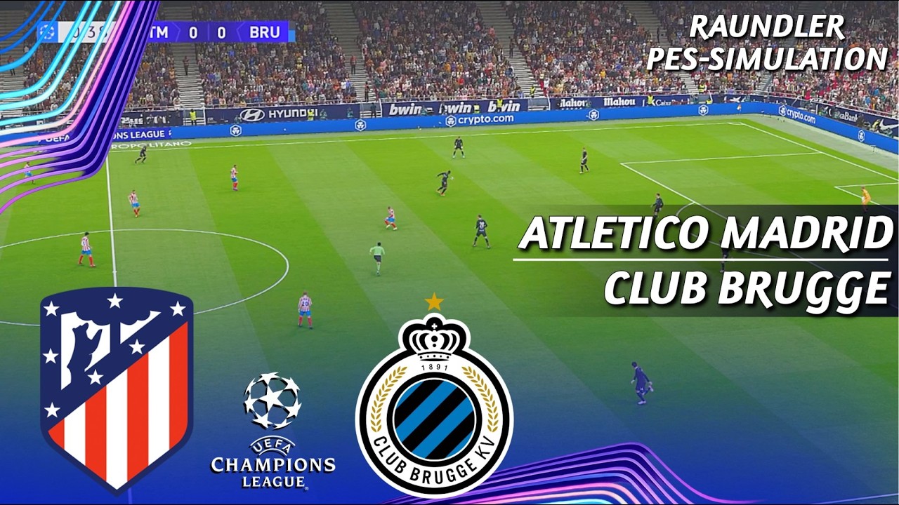 Atlético de Madrid vs Club Brugge | UEFA Champions League | PES 2021 Simulation