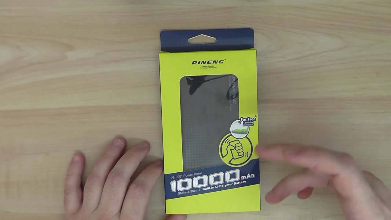 PINENG 10000mAh Power Bank Portable Phone Charger With Electronic