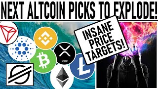 NEXT ALTCOIN PICKS TO EXPLODE INSANE PRICE TARGETS BITCOIN HEADED FOR ALL TIME HIGHS ADA XRP ETH