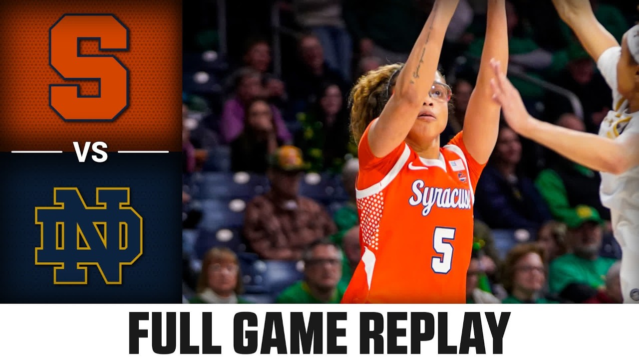 Syracuse vs. Notre Dame Full Game Replay | 2025-26 ACC Women's Basketball