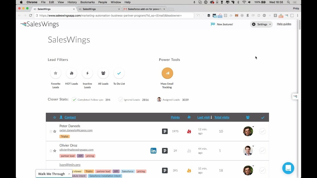 Lead segmentation and lead tagging with Saleswings