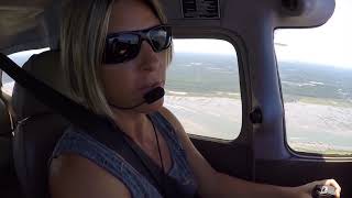 Cessna 172SP Gyrocopter Girl Flying in Florida and Kitesurfing Jekyll Island