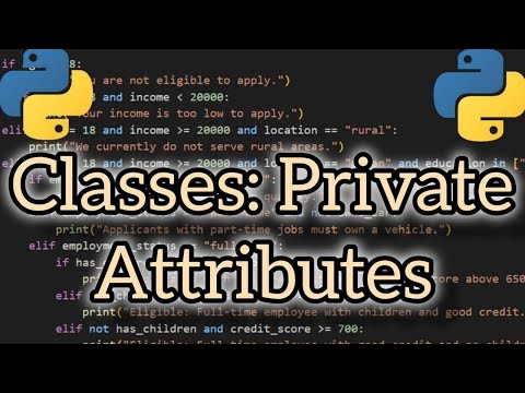 Master Classes in Python: Private Attributes - Object-Oriented Programming (OOP)