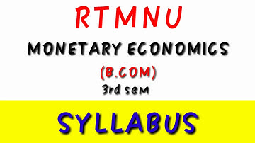 Economics Syllabus RTMNU | B.com 3rd sem | Nagpur University.