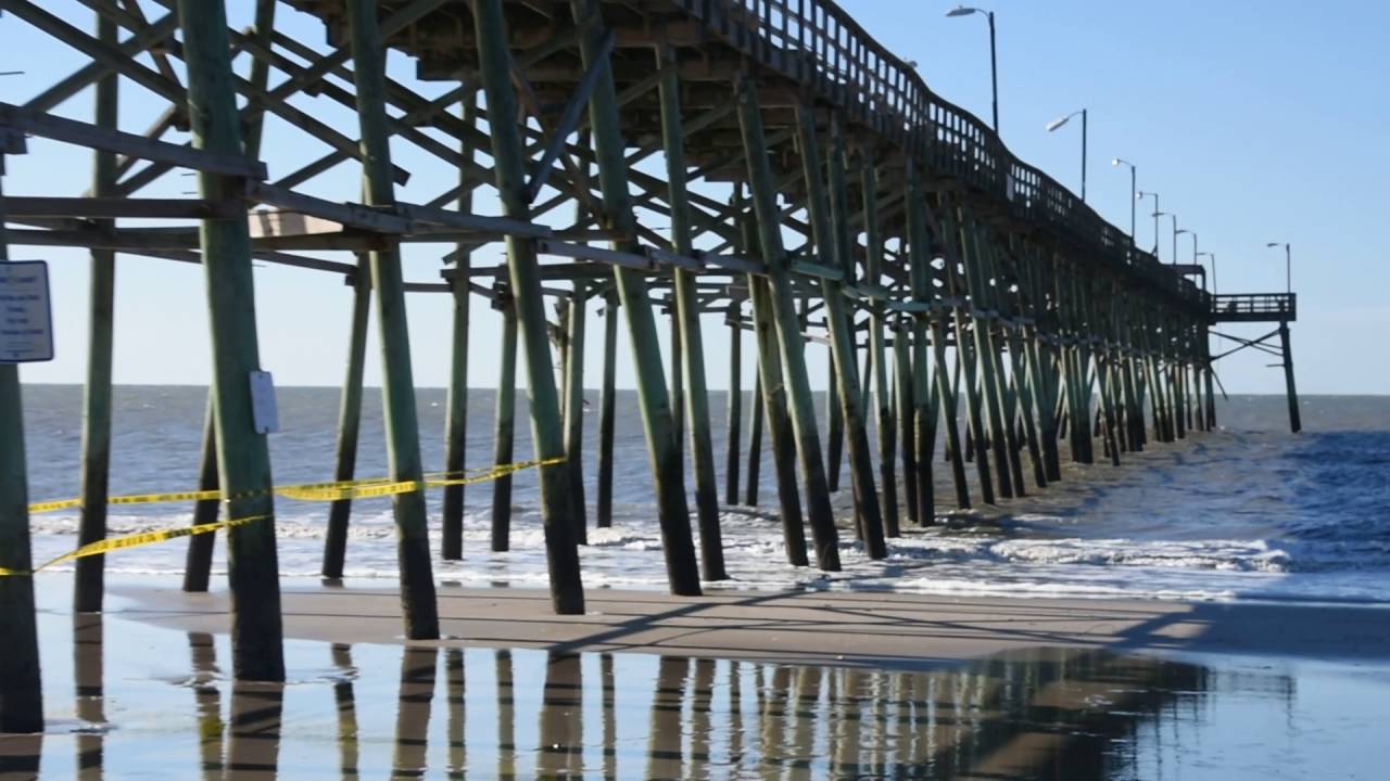 Yaupon Beach Fishing Pier Oak Island, North Carolina After