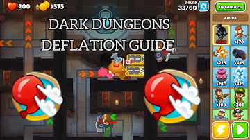 how to beat dark dungeons on deflation in btd6 (no monkeynolige, no hero, very easy strategy) GUIDE