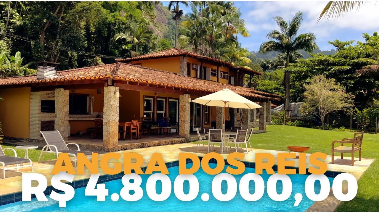 Paraiso a venda em Angra. Casa pe na areia a venda por R$ 4.800.000,00. É de tirar o fôlego.