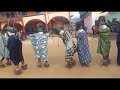 Beng  leader masquerade dances when the death celebration of the newly crowned fon is ending