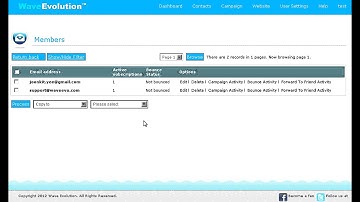 How to Manage Member Email List in WaveEvolution Email Marketing System