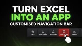 Turn Excel into an app with customised navigation bar