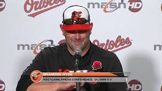 Brandon Hyde after O's 5-3 win