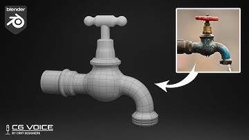 How to model this Old Water Tap in blender _ blender tap modeling