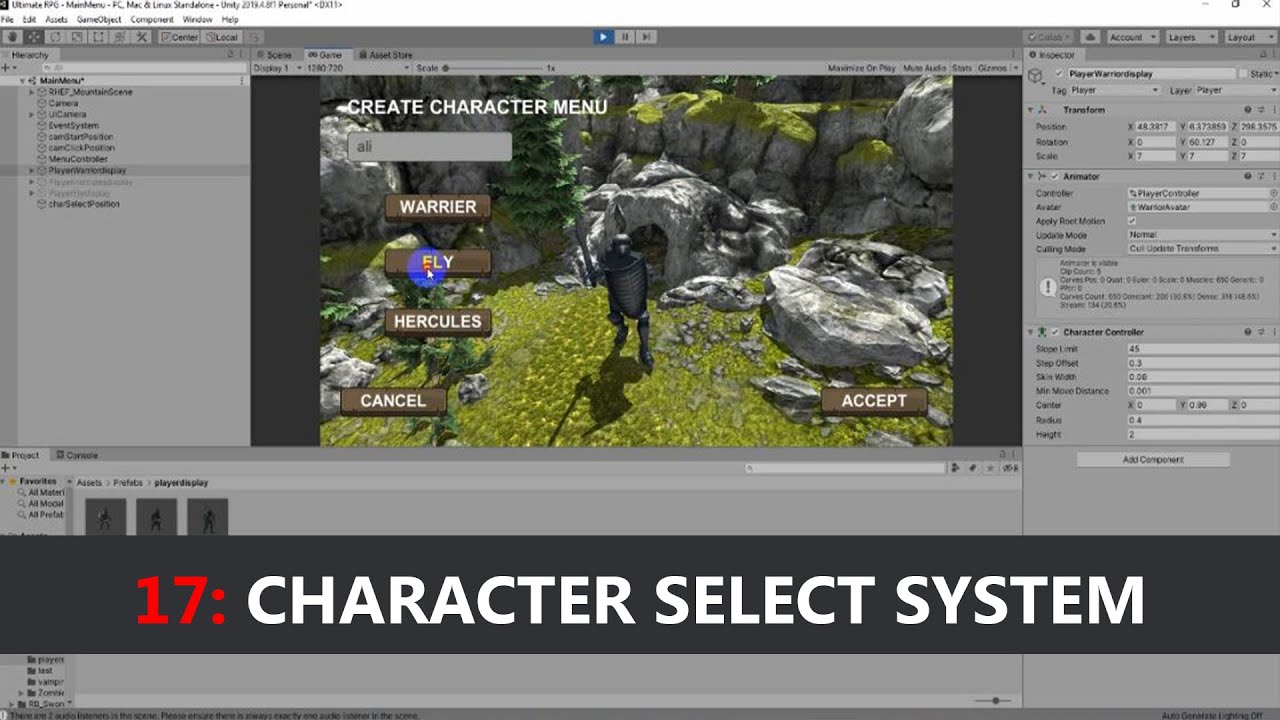 RPG Game With Unity in Urdu / Hindi | #17 Character Select System - YouTube