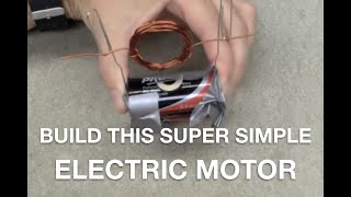 Show children how to make a simple electric motor with a magnet