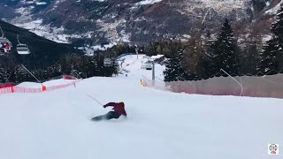 Famous Pista Paradiso | The most adrenaline-pumping black slope in the Alpsch (3000 m.n.m.) Wealth