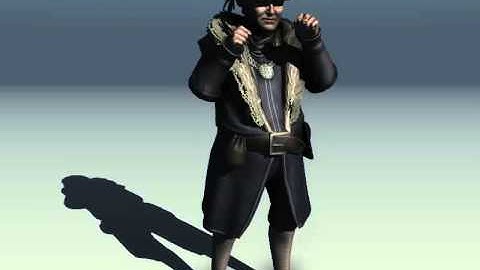 3DModels-Textures: Animated Fantasy Medieval Rich Citizen NPC Character