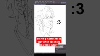 Drawing Mustaches Easily #beginnerarttips #digitalart #arttips