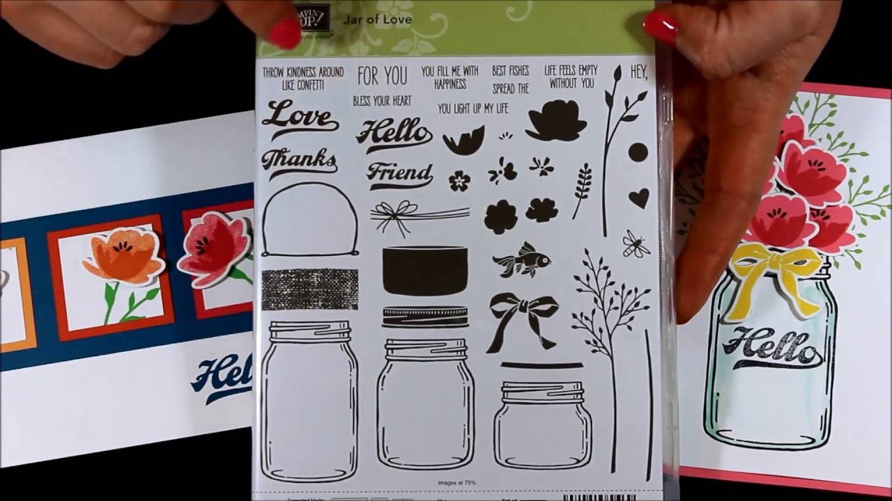 Beautiful Flower Bouquets with the Jar of Love Stampin' Up Stamp Set ...