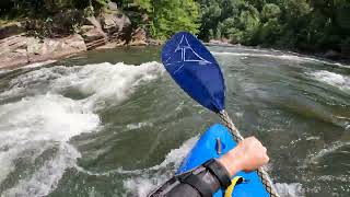 Ocoee Challenge Move - Attainment eddy below Diamond Splitter