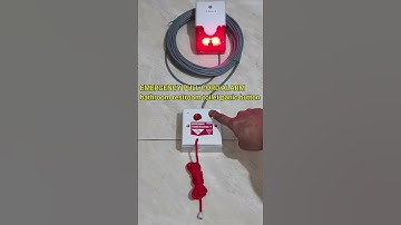 EMERGENCY PULL CORD ALARM bathroom restroom toilet panic button Battery 9V