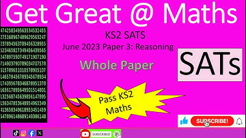 KS2 SATs June 2023 Maths Paper 3 Reasoning whole paper #walkthrough