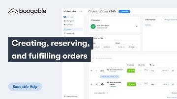 How to create, reserve, and fulfill orders in Booqable