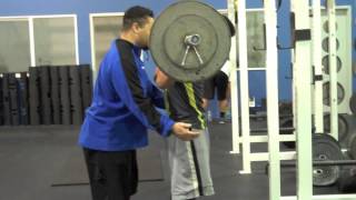 B Leiato 185lb Back Squat x20, 8th Grade